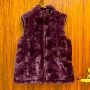 BRAND NEW Nicole Miller Reversible Faux Fur Vest